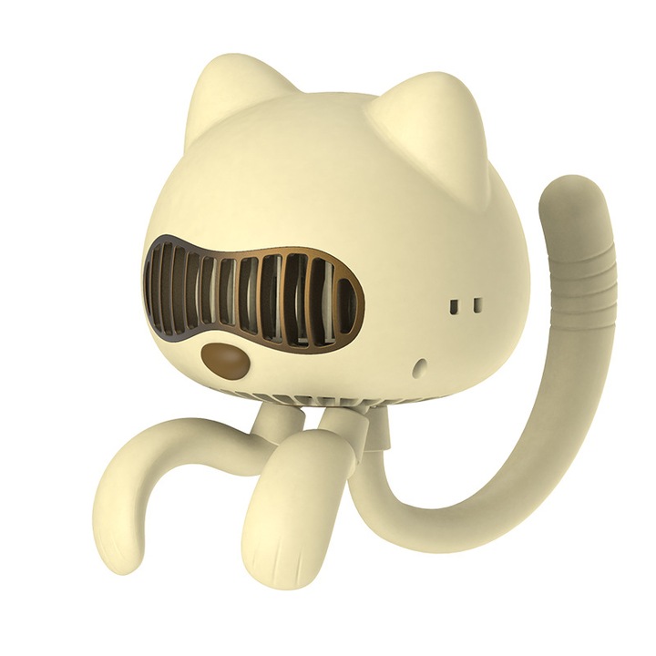 Вентилатор Octopus, Aiorber, три настройки на скоростта, функция за ароматерапия, дизайн против удушаване, монтиране на стена, опция за закачане на врата, репелент против комари, жълт