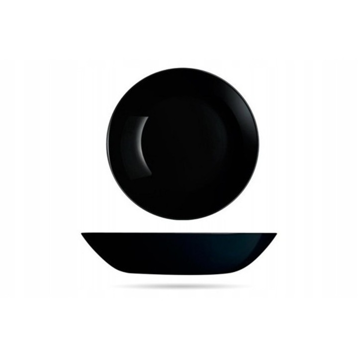 Set de masa Luminarc Diwali, 36 piese, negru, din sticla calita, rezistent la zgarieturi, pentru utilizare zilnica