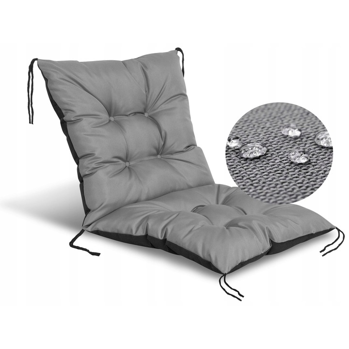 Set 2 perne decorative gri 50x50cm, impermeabile, umplutura siliconica