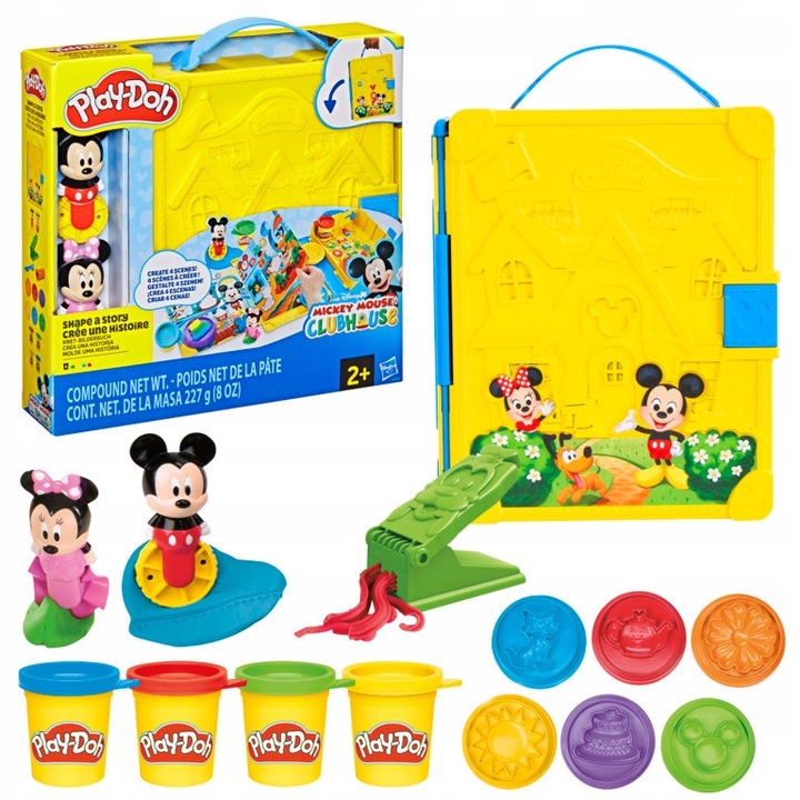 Set Play-Doh Disney Junior, Myszka Miki, 4 scenki, 11 accesorii, multicolor