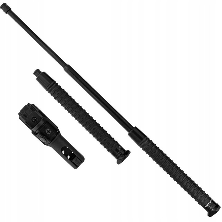 Baston telescopic autoaparare, 18", cu husa 360 BHT-54, sistem Easy Lock, neagra