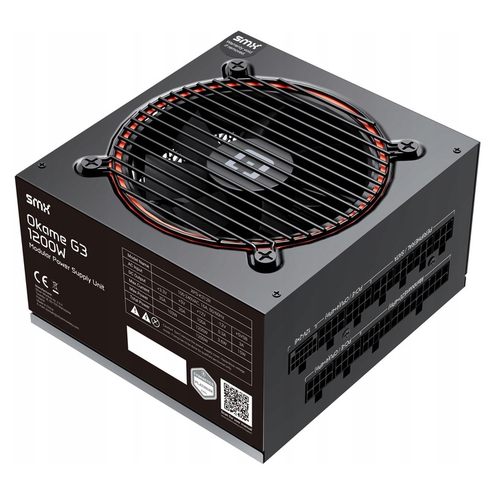 Sursa PC SMX G3 1200W ATX 3.1, modulara, 80 PLUS Platinum, racire cu ventilator de 120mm