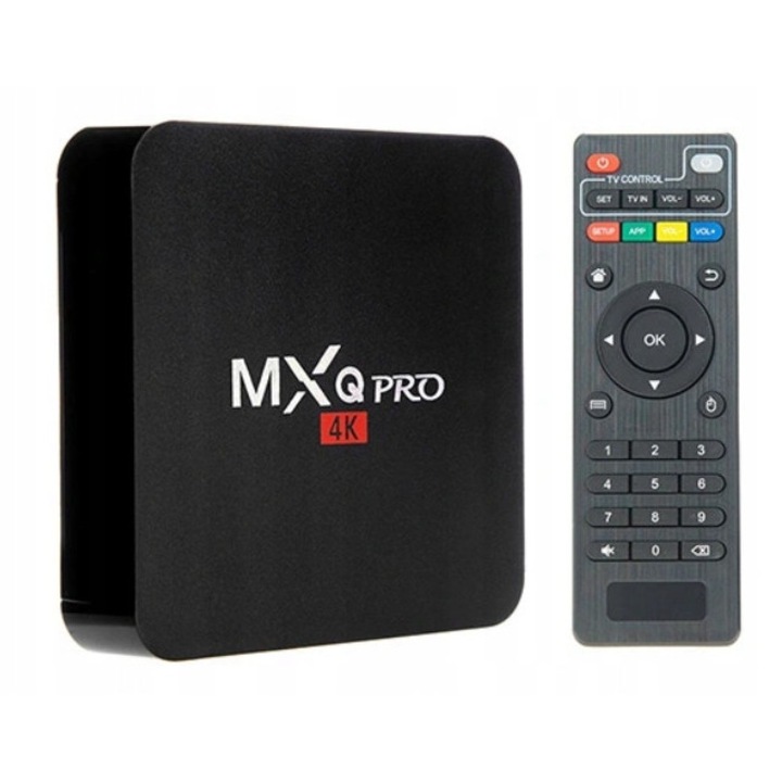 TV BOX MXQ PRO, Android 7.1, 2GB RAM, 16GB, 4K UHD, 12x12x2cm