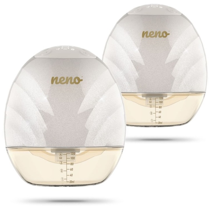 Neno Perla Twin mellszívó, 120ml, fehér, 19mm, 22mm, 26mm