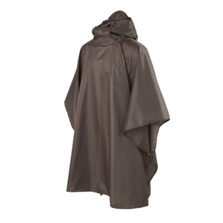 Poncho usor Helikon-Tex, maro pamant, 209x145cm, cu husa de transport
