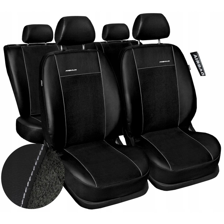 Huse auto AUTO-DEKOR pentru Dacia Jogger 2022, piele ecologica, negru, set complet