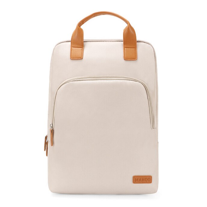 Geanta pentru laptop cu doua curele, Aiorber, 15.6 inch, rezistenta la socuri, rezistenta la stropire, trei compartimente, maner de transport, curea pentru troler, kaki