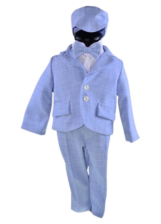 Elegáns keresztelő ruha, 5 részes, fiúknak, Mini Junior CMJ0603A, Világoskék 127168