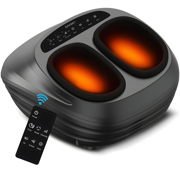 Gavriet Lábmasszírozó Fűtési Funkcióval, Távirányítóval, 34-47-es Méret, Légkompresszió, 3 Mód, Reszelő Készlettel