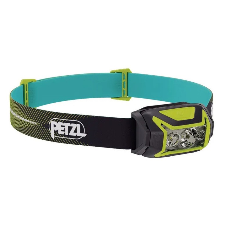 Lanterna frontala Petzl Actik Core, 600 lm, verde, cu acumulator Ni-MH 1250 mAh, rezistenta la apa