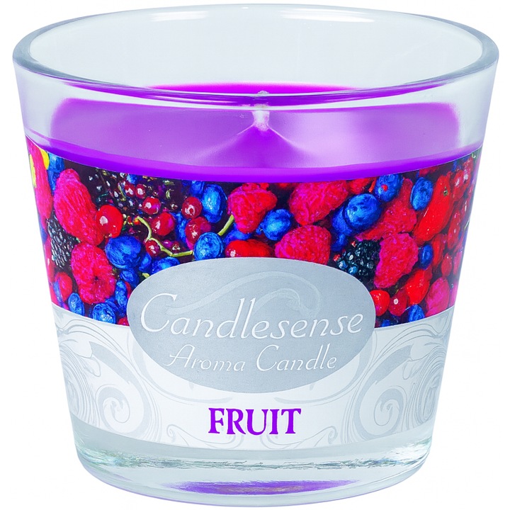 Candela CANDLESENSE, parfum fructat, 26 ore ardere, sticla