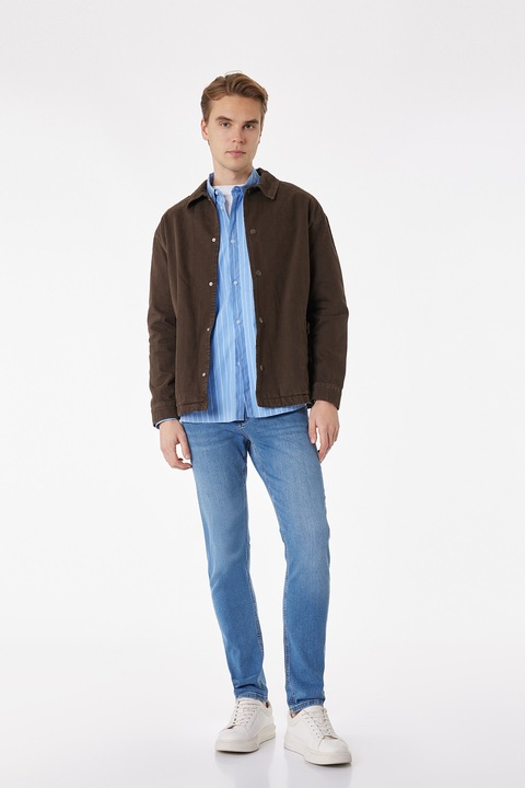 KOTON, Blugi slim-fit, Albastru deschis