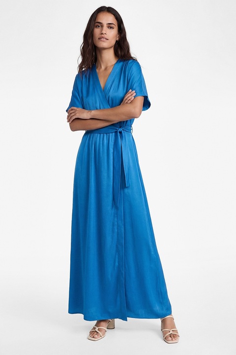 KOTON, Rochie lunga cu model petrecut, Albastru