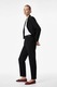 KOTON, Pantaloni crop slim fit, Negru