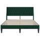 vidaXL Ágykeret fejtámlával Sötétzöld 120 x 200 cm Bársony 42027420