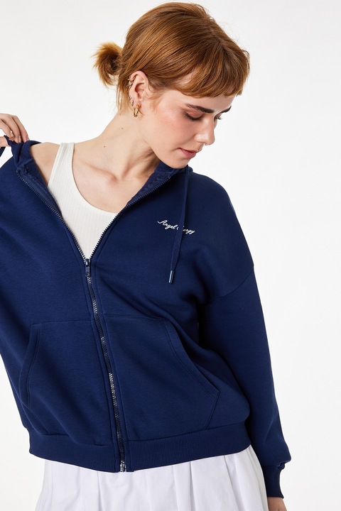 KOTON, Hanorac lejer cu fermoar, Bleumarin