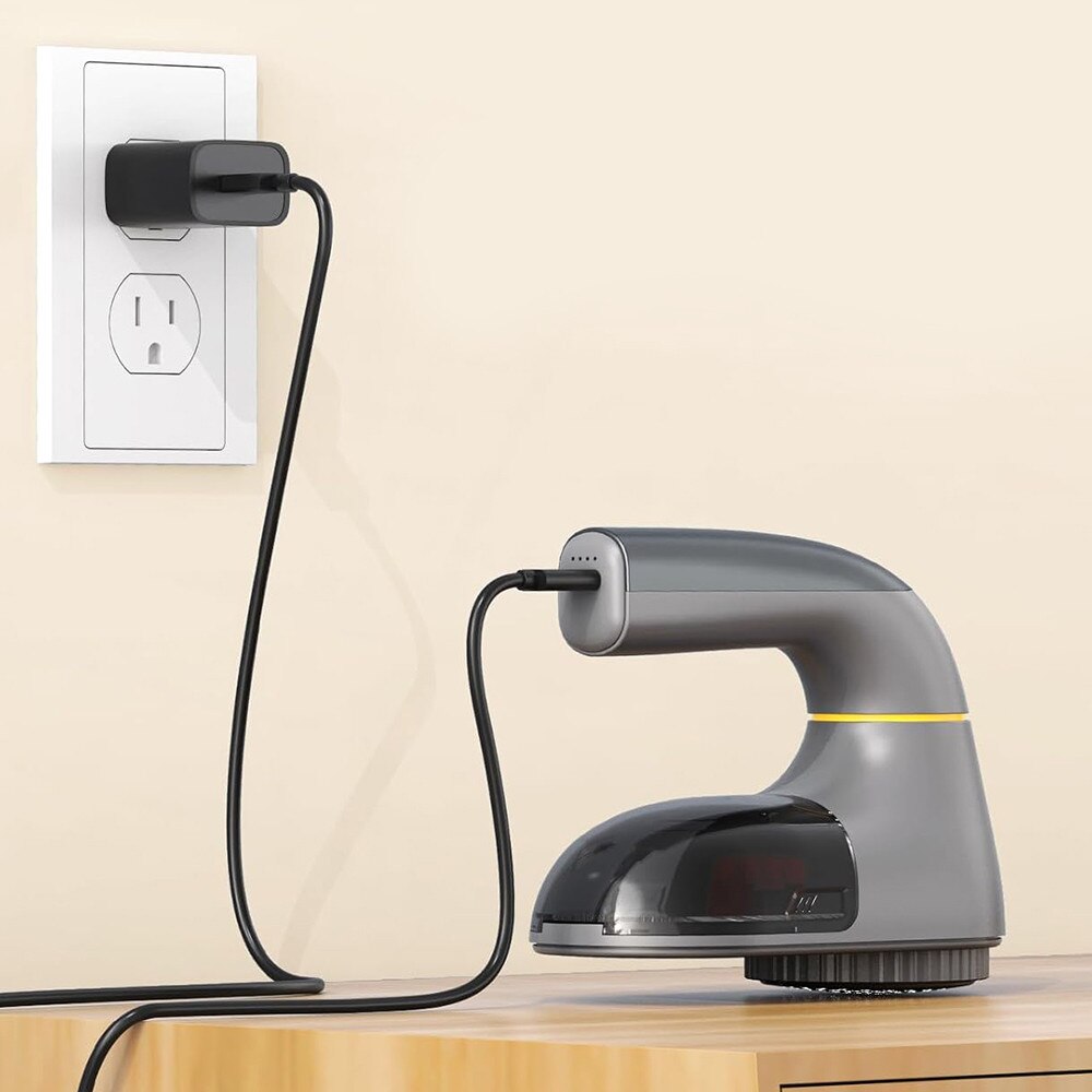 Aparat de curățat scame MANDAT, portabil, baterie reîncărcabilă USB-C, 9000 rot/min, maner rabatabil, 150 ml