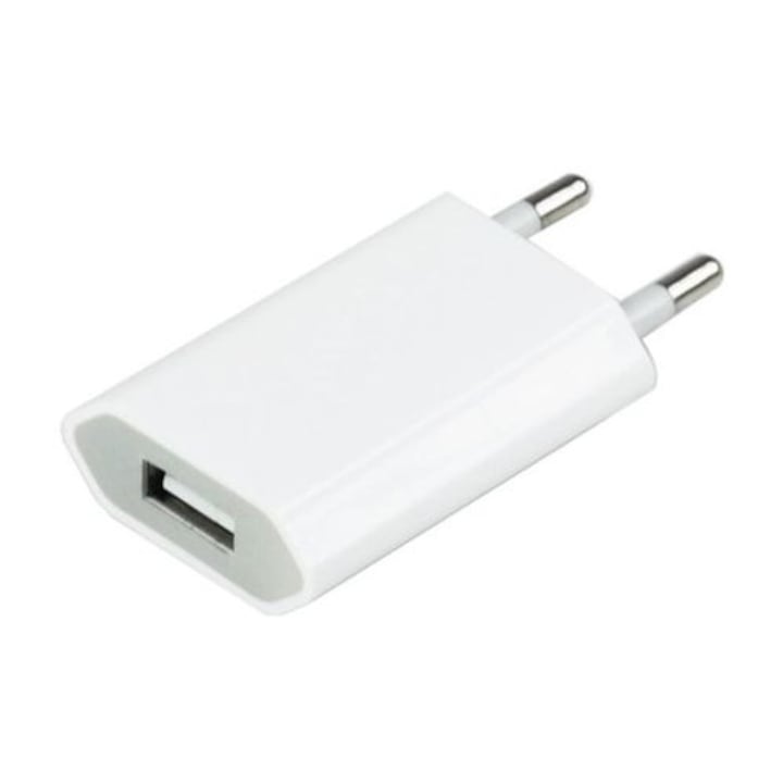 Incarcator 220V, USB-A, adaptor de alimentare electronice, iesire 5V, 1000 mAh, alb