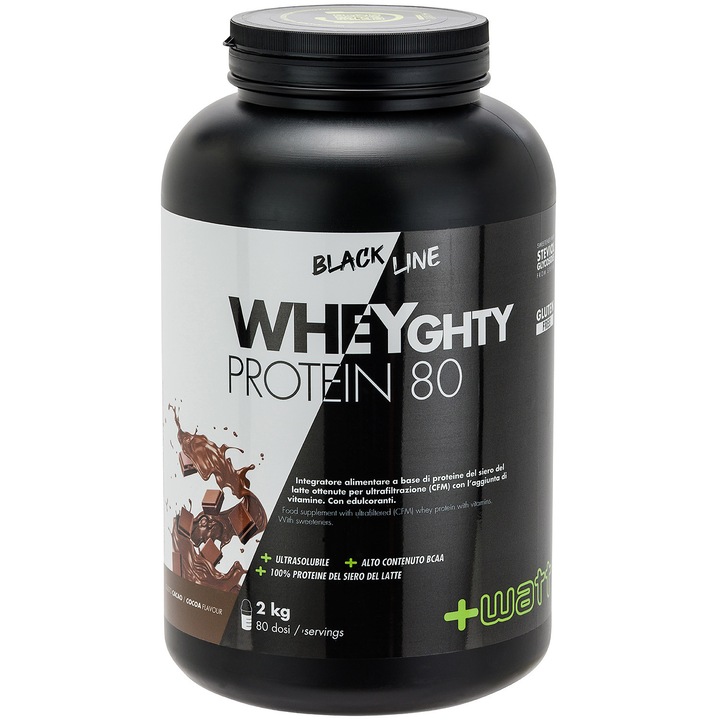 Wheyghty Protein 80 +Watt, 750 g fara gluten - Aroma de cacao