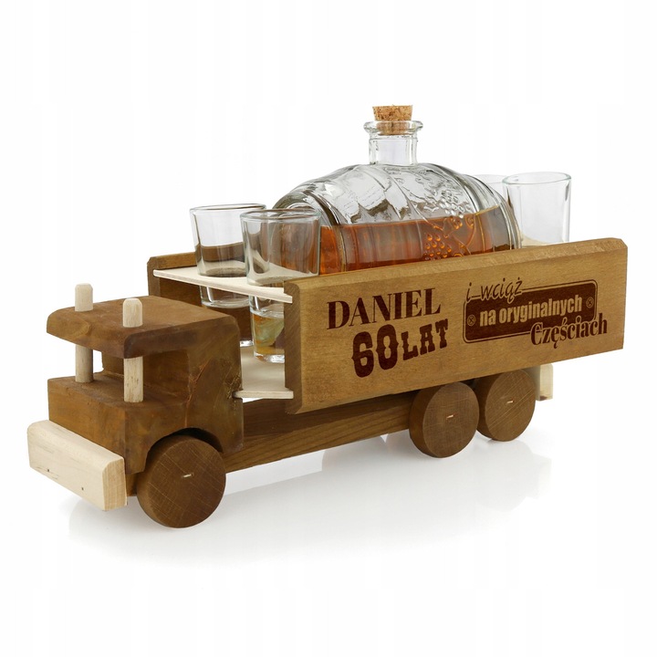 Кана с 4 чаши, персонализирана, 0,5 л, дизайн камион, 31x11,5x22см