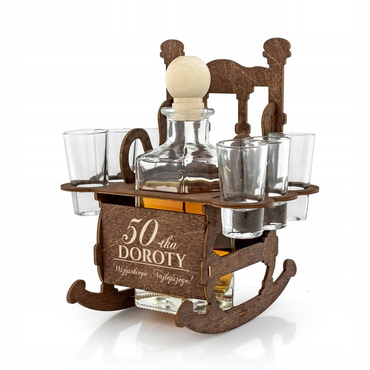 Carafa cu 6 cani, 0,5 l, 22x19,5x18cm, set cadou