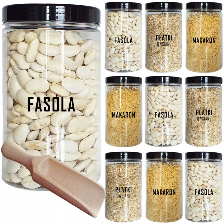 10 db-os élelmiszer tároló doboz készlet, 1,25l, 185x103mm, átlátszó