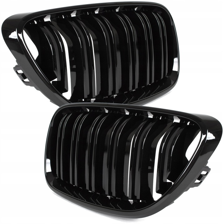 Atrapa grill nerka pentru BMW 2 F21 F22 M2 F82, set 2 bucati, negru lucios