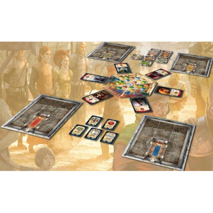 Társasjáték - Gildie, 2-4 játékos, 60-90 perc, 1 tábla, 48 karakterkártya, többszínű