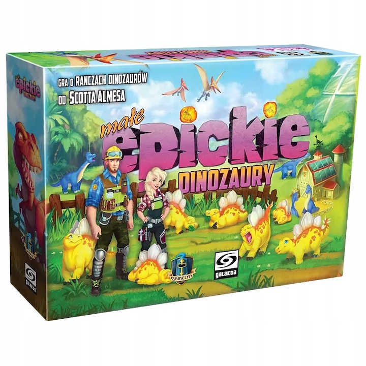 Társasjáték Male Epickie Dinozauri, 75 dinomeepl, 20 rancher, többszínű, készlet