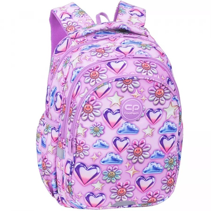 Ghiozdan CoolPack Jerry, 15", 2 compartimente, roz, 39x28x15cm