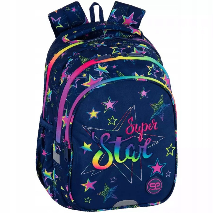 Plecak scolar CoolPack Jerry, 15", 2 compartimente, spate profilat, multicolor, 39x28x15cm