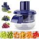 Aparat Electric Curatat Fructe Legume, Masina de Curatat Legume si Fructe, 50W 5 Lame Inox, Acumulator 1300mAh USB-C, Auto Ejectare, Wireless Portabil, Curatat Usturoi, Legume, Fructe, Albastra