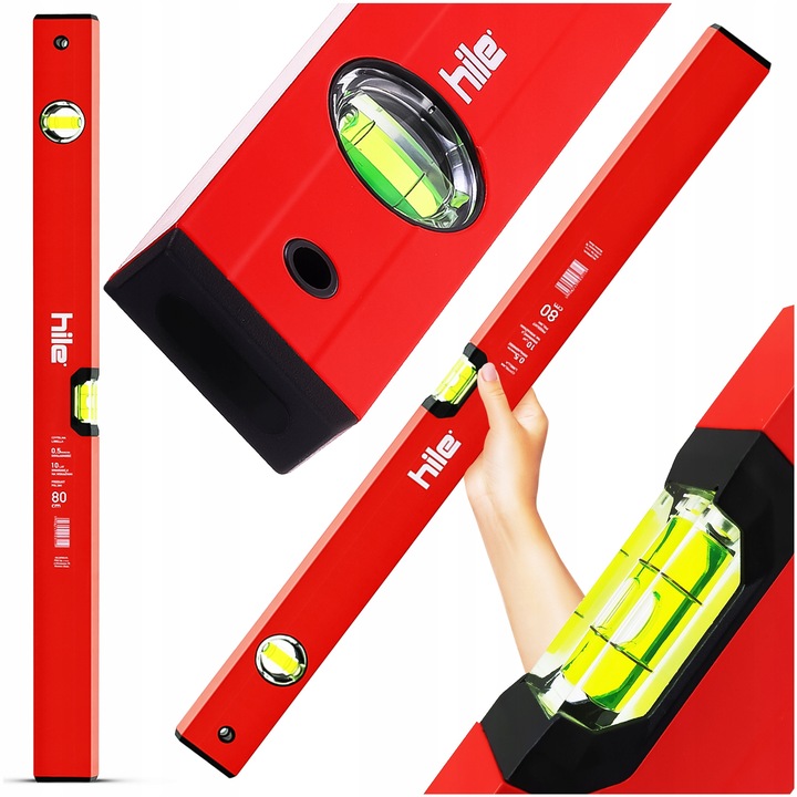 Nivela HILE PRO 50cm, aluminiu, precizie 0,5mm/m, set