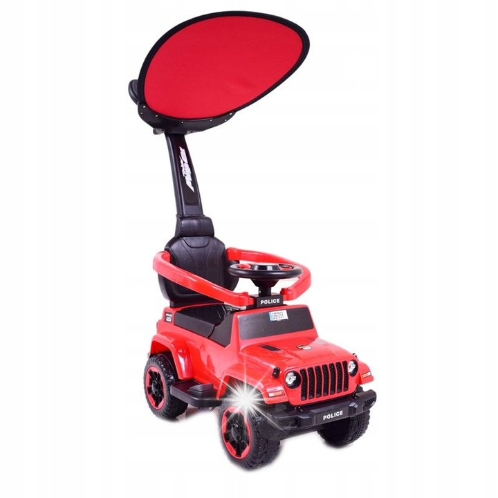 6 az 1-ben Mega Car TC-219 elektromos jármű, piros, hangokkal, tolókarokkal