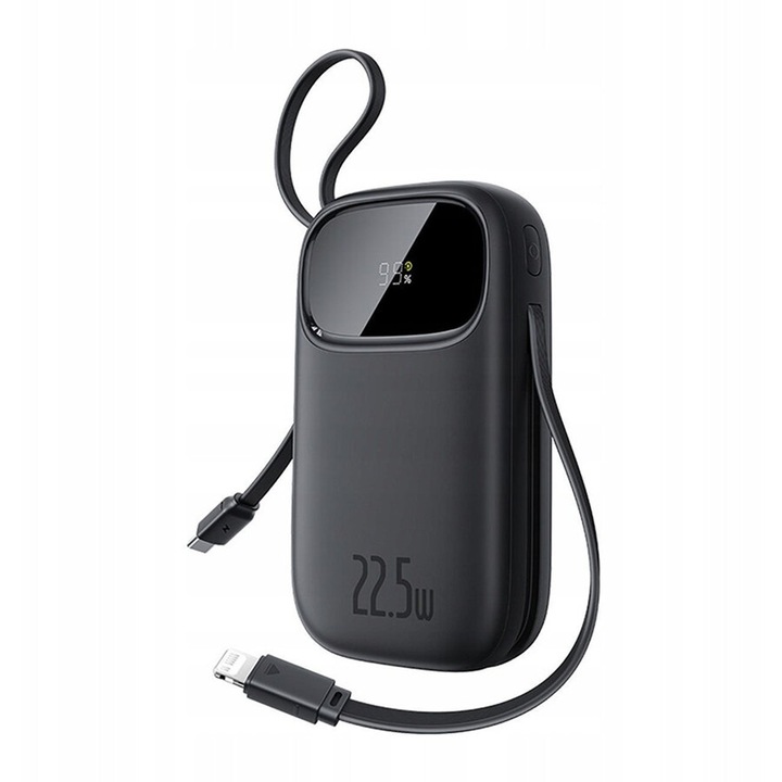 Външна батерия 20000 mAh Модел P10082107123-00 Дигитален дисплей 22.5W Включен кабел Черен Baseus