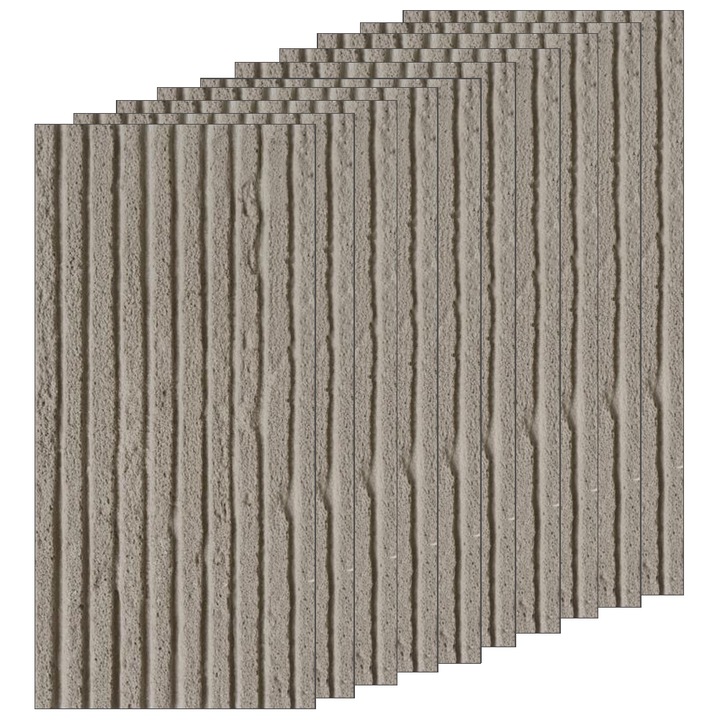 10 darabos Teno® kültéri dekorációs csempe készlet, csíkos mintázatú, tartós, vízálló, tűzálló, 7, 2 m2, 120 x 60 cm, bézs szürke