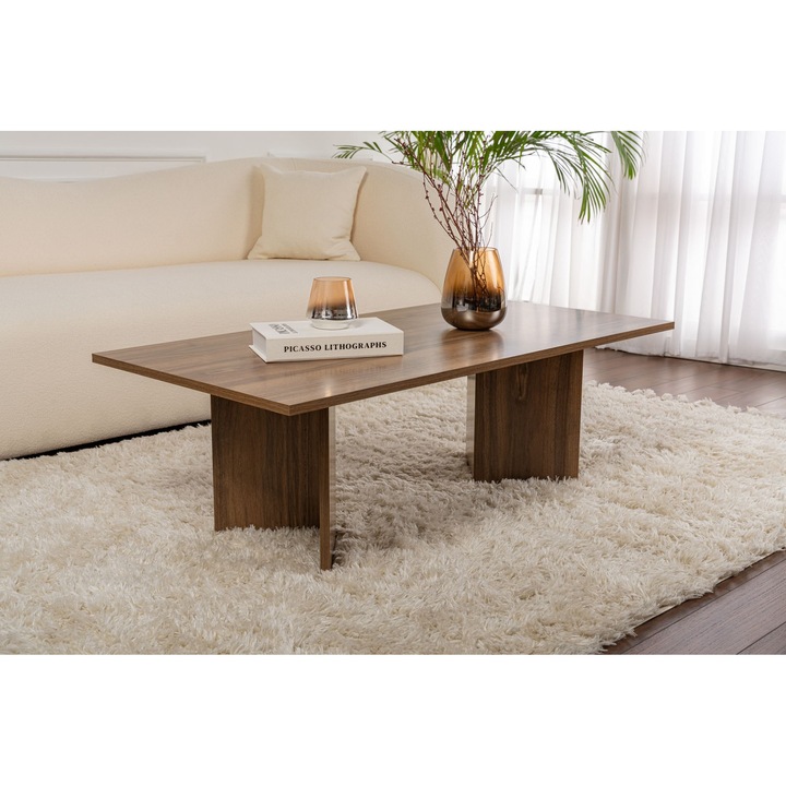 Masa de cafea Woody Fashion, nuc, 119x60x40cm