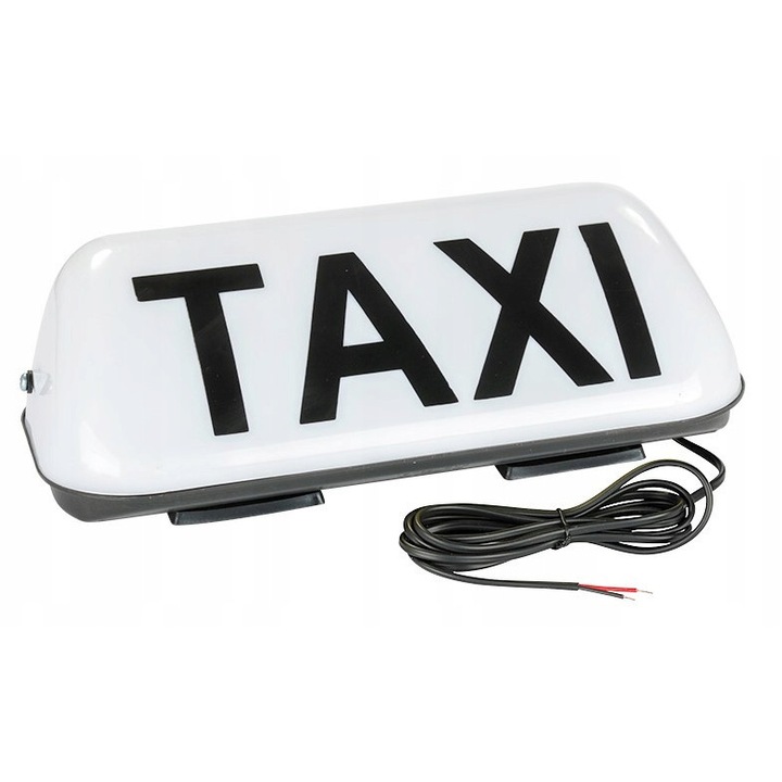 Лампа TAXI CARMOTION, LED, магнит, 15,5x11x35см, бяла