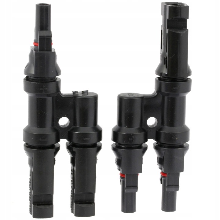 Set conectori MC4, 2x mufe, 2x guri, negru, 107x39x18mm