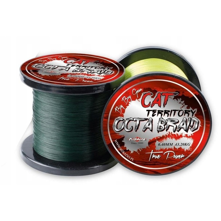 Fir de pescuit Mikado Cat Territory Octa Braid 0,70mm/76,4kg/300m fluo galben
