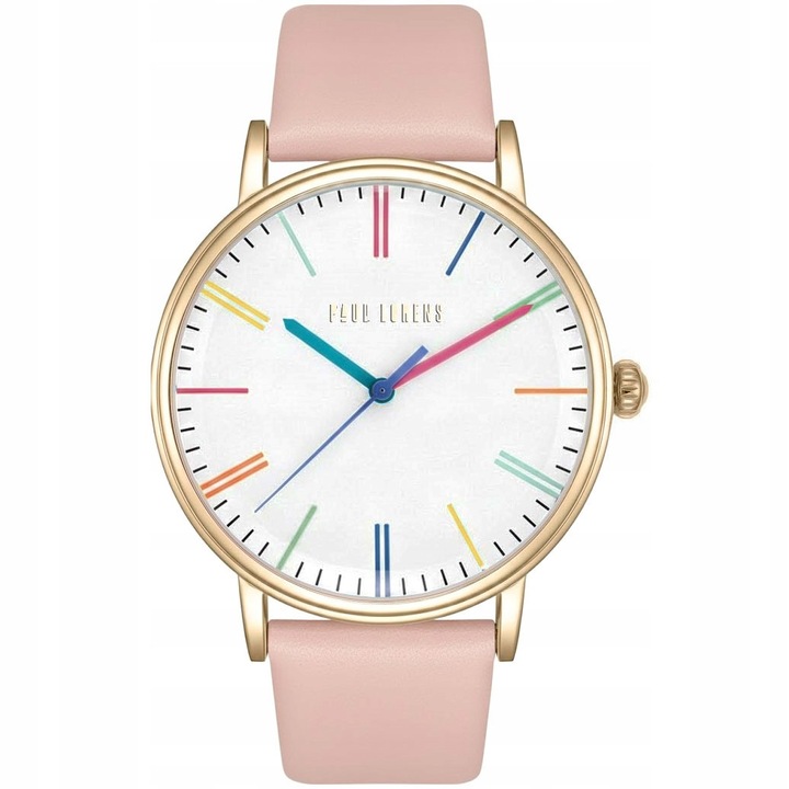 Ceas dama Paul Lorens 12445A-3E3, culoare argintie, curea din piele