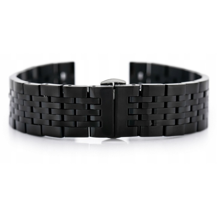 PERFECT acél karkötő, 4-es modell, fekete, 20x18mm, hossz 186mm, szélesség 20mm