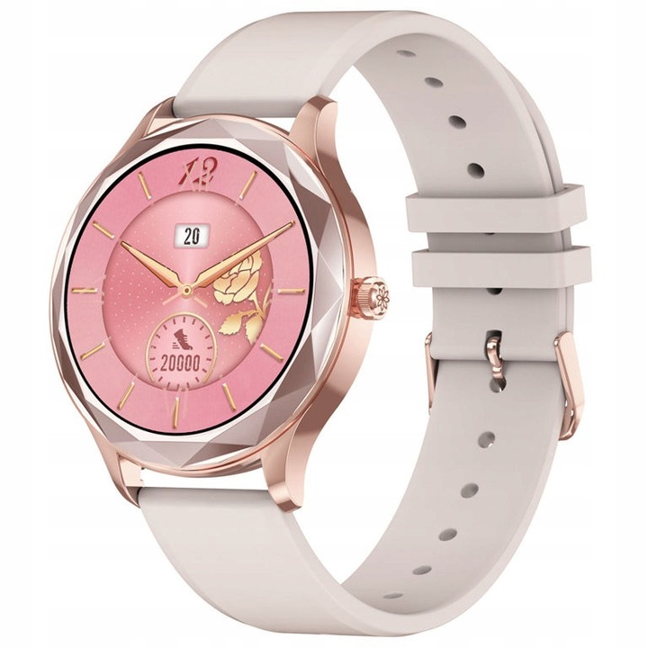 Smartwatch Rubicon, model Pacific SY022D, rozie aurie, 1,09 inch, IP67