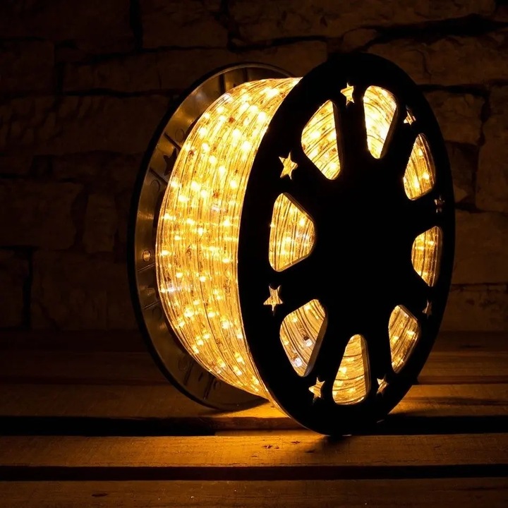 Instalatii de Craciun, DecoLED, Waz LED 50m, alb cald, 1500 dioduri, IP 44