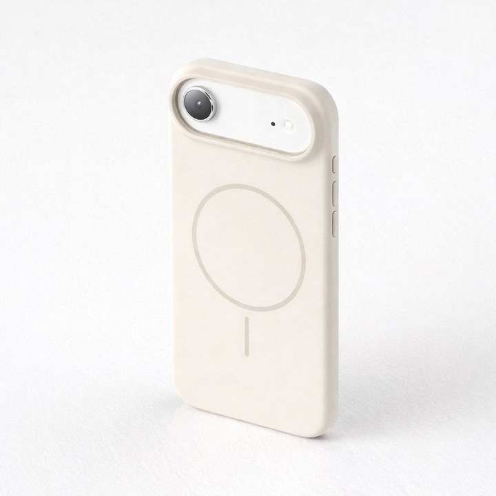 Husa pentru iPhone 17 Air, TYBO, TPU + PC, alb crem, slim