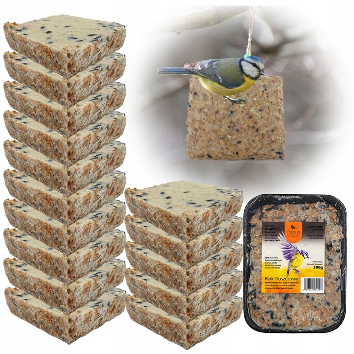 Bloc de Grasime 4,5 kg Pentru Pasari Salbatice Pitigoi Hrana Amestec de Seminte