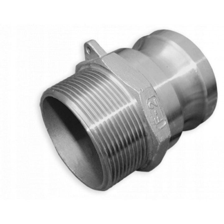 Fiting 3'' Bradas, tip F, din inox presiune 7-18 bar, cu filet exterior
