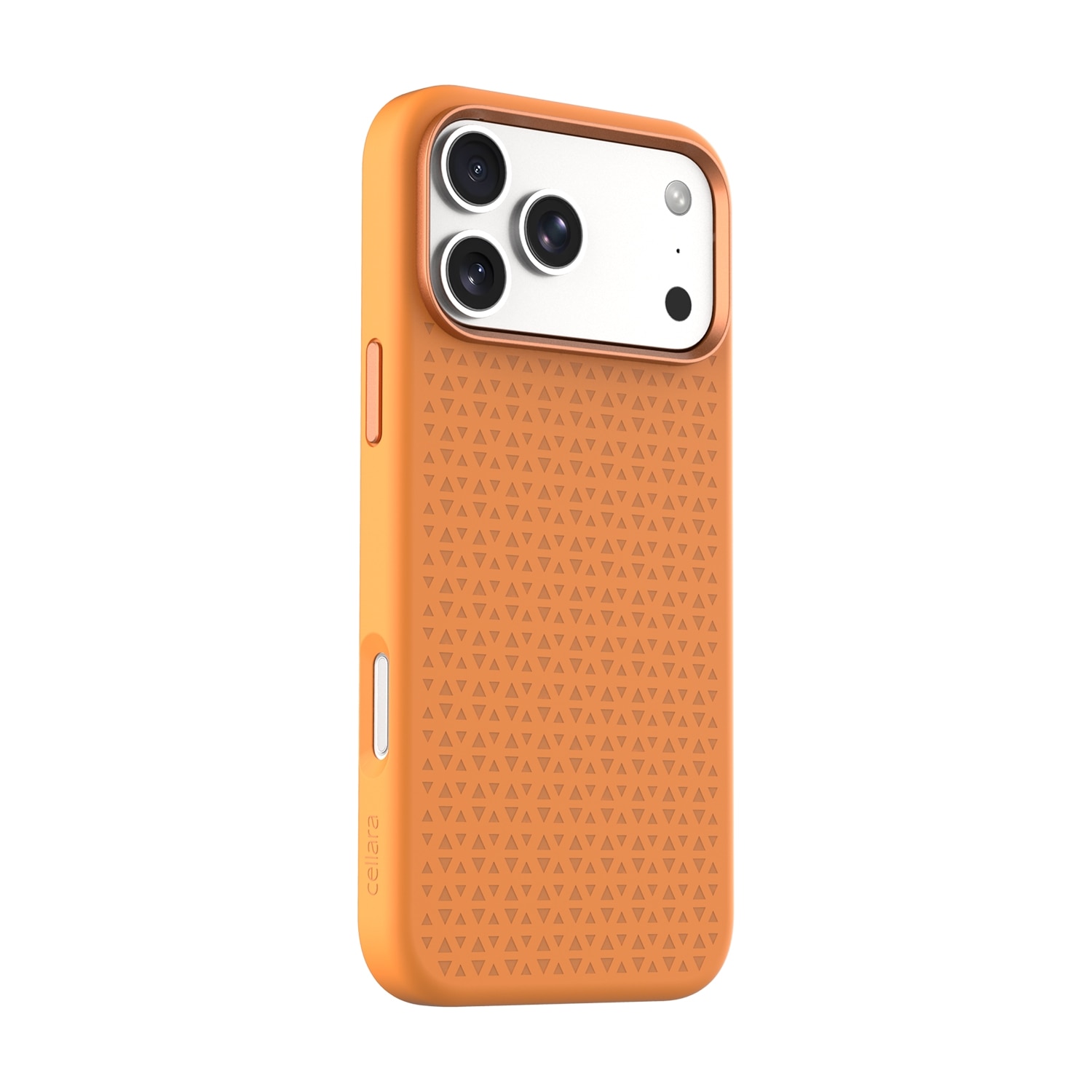 Carcasa de protecție Cellara Silk Style pentru iPhone 17 Pro, silicon portocaliu, design modern, compatibil MagSafe