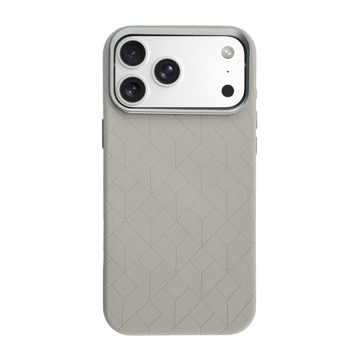 Carcasa protectie spate Cellara Colectia Signature Pro, sintetic, titanium, pentru iPhone 17 Pro Max