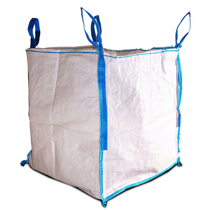 Set 10 saci Big Bag B&B 90x90x100 cm, capacitate 900L, alb, 1000kg